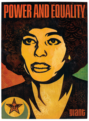 Angela Power and Equality van Shepard Fairey, Schilderij te koop op Singulart