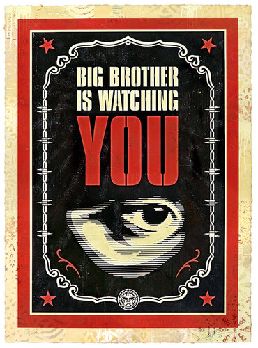 Big Brother is Watching You van Shepard Fairey, Werk op papier te koop op Singulart
