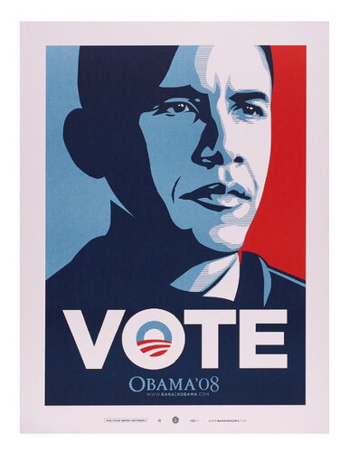 VOTE (Obama) van Shepard Fairey, Afdruk te koop op Singulart