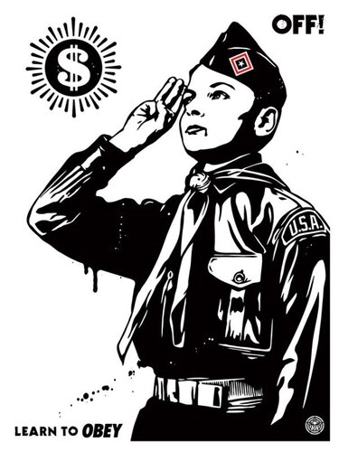 Learn To Obey van Shepard Fairey, Afdruk te koop op Singulart