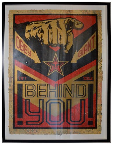 Behind You (HPM) van Shepard Fairey, Werk op papier te koop op Singulart