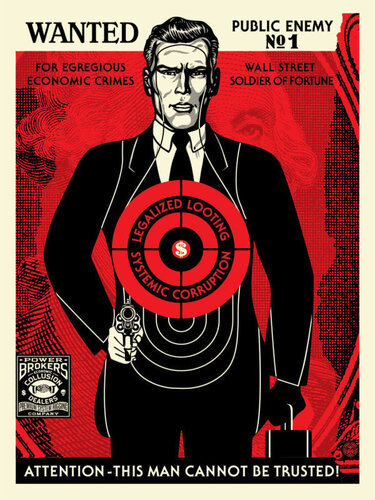 Wall Street Public Enemy van Shepard Fairey, Afdruk te koop op Singulart