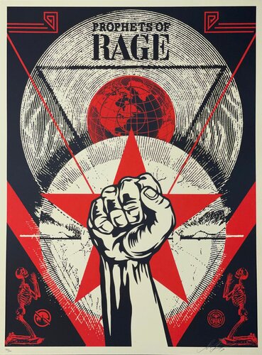 Shepard Fairey "Prophets Of Rage" Silkscreen Print Street Art van Shepard Fairey, Afdruk te koop op Singulart