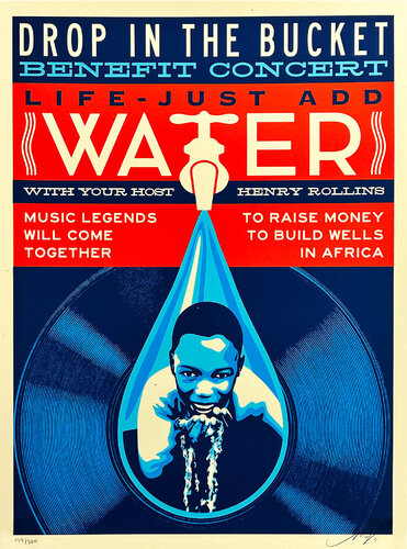 Drop in the Bucket' van Shepard Fairey, Afdruk te koop op Singulart