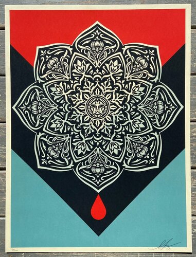 Blood & Oil Mandala (Blood Drop) van Shepard Fairey, Afdruk te koop op Singulart