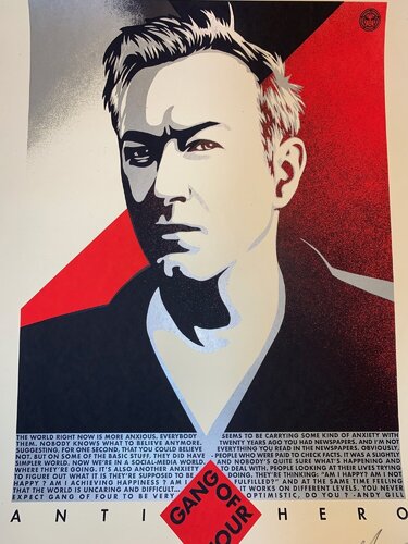 Shepard Fairey Obey Giant Andy Gill Anti Hero Art Print Signed XX/400 Gang Of 4 van Shepard Fairey, Afdruk te koop op Singulart