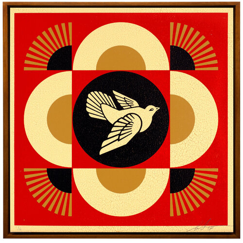 Dove Geometric (Red) van Shepard Fairey, Afdruk te koop op Singulart