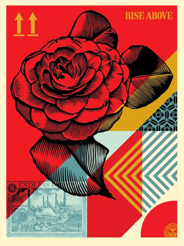 Rise Above Flower van Shepard Fairey, Afdruk te koop op Singulart