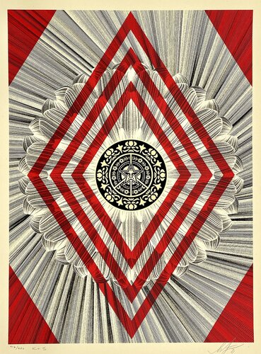 Obey K&S Flower Diamond van Shepard Fairey, Afdruk te koop op Singulart