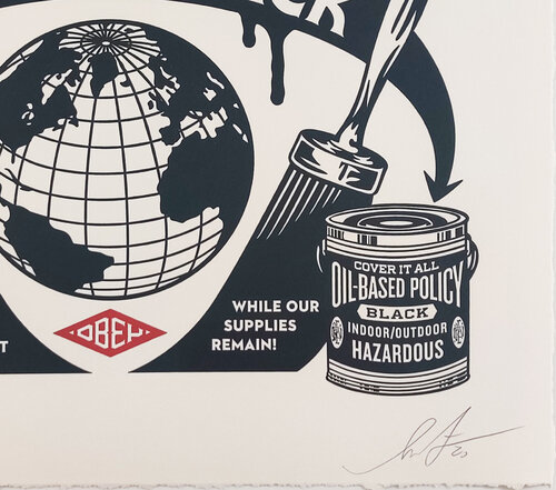 Paint It Black Obey Giant Letterpress Print van Shepard Fairey, Afdruk te koop op Singulart