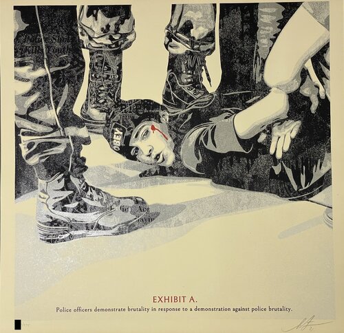 The High Cost Of Free Speech Shepard Fairey Print Signed & Numbered Politics Street Art van Shepard Fairey, Afdruk te koop op Singulart