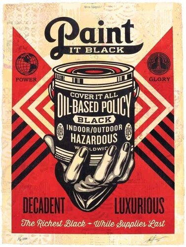 Paint it Black van Shepard Fairey, Andere media te koop op Singulart