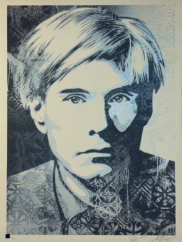 Shepard Fairey Warhol Collage Screenprint Contemporary Street Art Silver Edition van Shepard Fairey, Afdruk te koop op Singulart