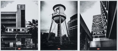 Covert To Overt (Silver Set of 3 Works) van Shepard Fairey, Afdruk te koop op Singulart