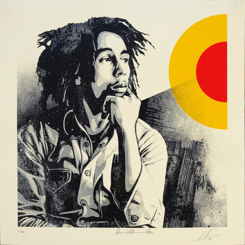Bob Marley - Sun is Shining van Shepard Fairey, Afdruk te koop op Singulart