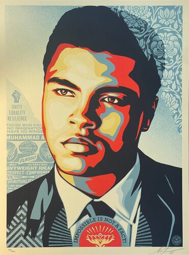 Muhammad Ali "Heavyweight Ideals" Shepard Fairey Screenprint Contemporary Art van Shepard Fairey, Afdruk te koop op Singulart