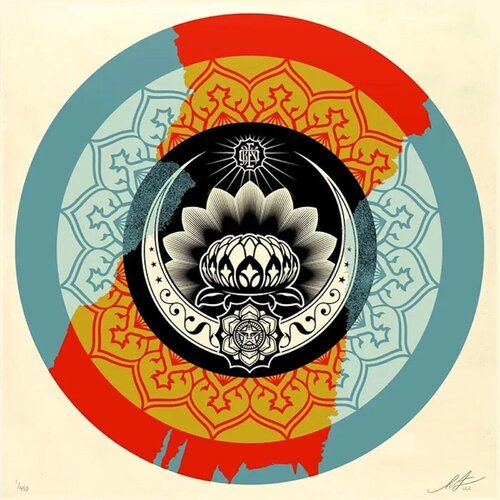 Lotus Ornament Target van Shepard Fairey, Afdruk te koop op Singulart