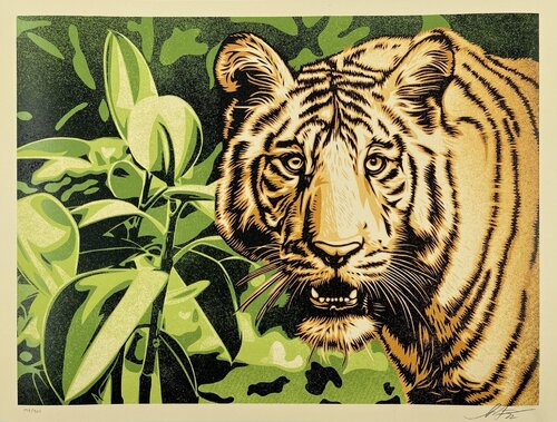 Grace & Power Under Pressure (Green) van Shepard Fairey, Afdruk te koop op Singulart