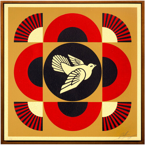 Dove Geometric (Gold) van Shepard Fairey, Afdruk te koop op Singulart