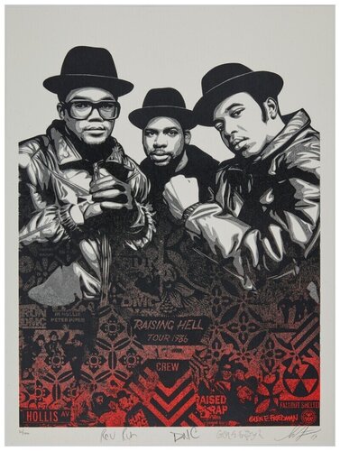 RUN-DMC RAISING HELL (RED) van Shepard Fairey, Afdruk te koop op Singulart