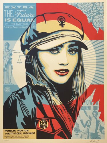 The Future Is Equal by Shepard Fairey Silkscreen Print Contemporary Art van Shepard Fairey, Afdruk te koop op Singulart