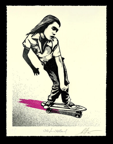Styles Change - Style Endures Hugh Holland (Magenta) par Shepard Fairey, Édition en vente sur Singulart