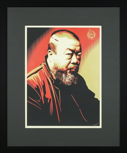 Portrait of Ai Weiwei par Shepard Fairey, Œuvre sur papier en vente sur Singulart