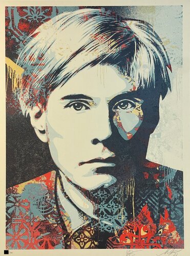 Shepard Fairey "Warhol Collage" Screenprint Contemporary Street Art Obey Giant par Shepard Fairey, Édition en vente sur Singulart
