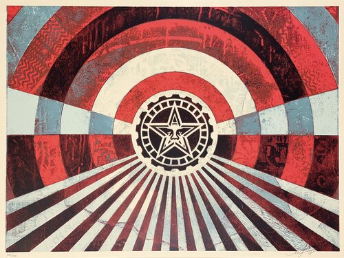Shepard Fairey Tunnel Vision "Blue" Special Edition Screen Print Contemporary Art par Shepard Fairey, Édition en vente sur Singulart