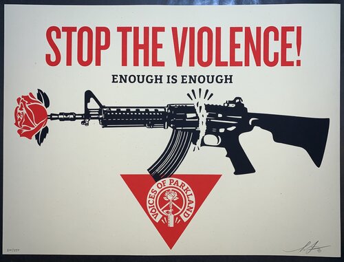 Parkland Voice's "Stop the Violence" Voices of Parkland LA Premiere at the Ace Hotel By Shepard Fairey par Shepard Fairey, Édition en vente sur Singulart
