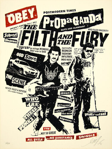 FILTH AND FURY par Shepard Fairey, Édition en vente sur Singulart