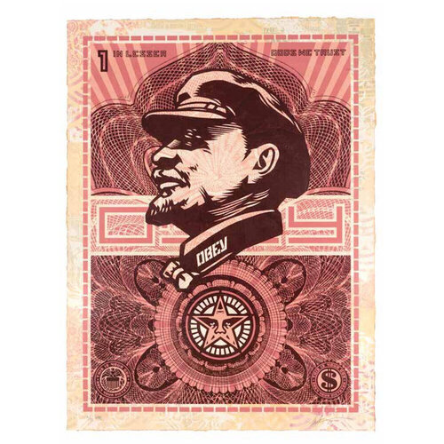 Lesser Gods Lenin par Shepard Fairey, Œuvre sur papier en vente sur Singulart