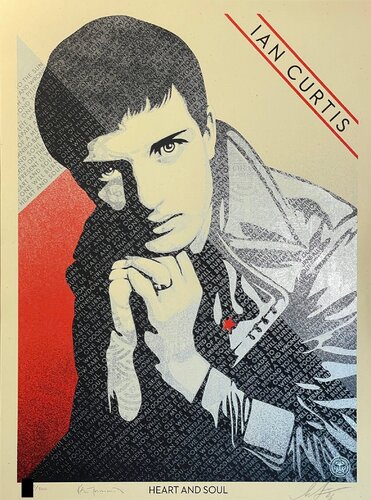 Shepard Fairey Ian Curtis "Heart And Soul" Silkscreen Print Contemporary Street Art par Shepard Fairey, Édition en vente sur Singulart