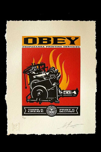 Print & Destroy par Shepard Fairey, Édition en vente sur Singulart