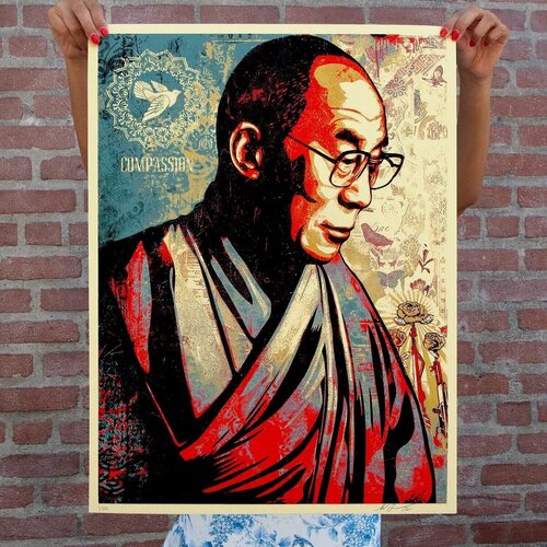 Dalai Lama Compassion par Shepard Fairey, Édition en vente sur Singulart
