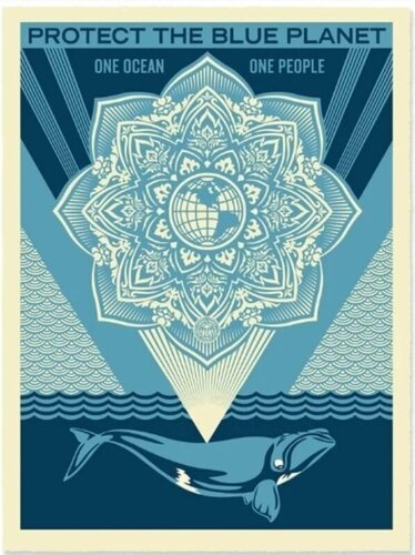 Protect the Blue Planet ( including the Book Sea Change ) par Shepard Fairey, Édition en vente sur Singulart