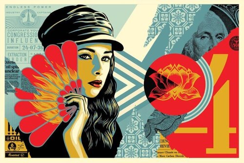 FAN THE FLAMES par Shepard Fairey, Édition en vente sur Singulart