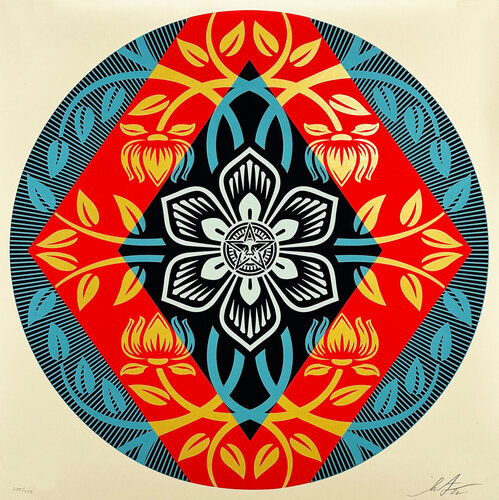 Obey Diamond Flower Round' par Shepard Fairey, Édition en vente sur Singulart