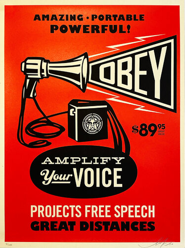 Obey Megaphone' par Shepard Fairey, Édition en vente sur Singulart