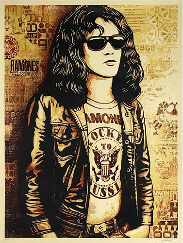 Tommy Ramone' (red) par Shepard Fairey, Édition en vente sur Singulart