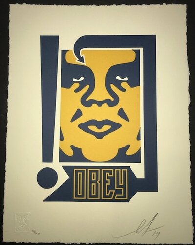 Giant Mustard And Navy par Shepard Fairey, Édition en vente sur Singulart
