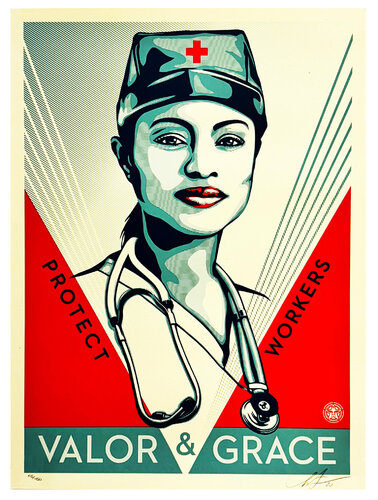 Valor & Grace Nurse' par Shepard Fairey, Édition en vente sur Singulart