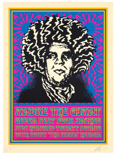 ANDRE PSYCHEDELIC par Shepard Fairey, Édition en vente sur Singulart