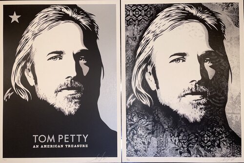 Tom Petty "An American Treasure" Diptych Matching Numbered Set Contemporary Art par Shepard Fairey, Édition en vente sur Singulart
