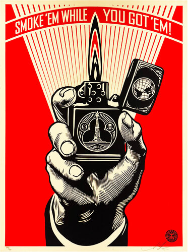 Smoke 'Em While You Got 'Em' par Shepard Fairey, Édition en vente sur Singulart