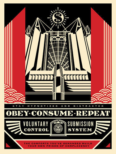 Shepard Fairey "Church Of Consumption"  Silkscreen Print Contemporary Art par Shepard Fairey, Édition en vente sur Singulart