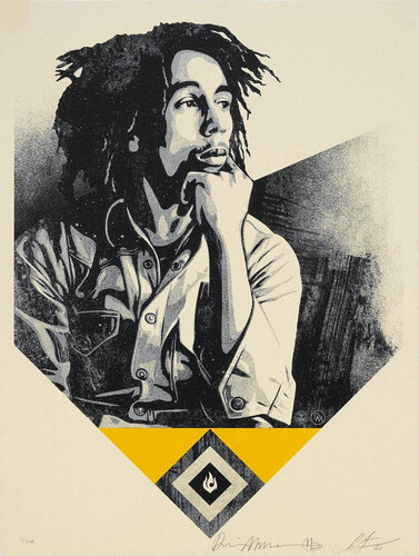 Catch a Fire - Gold par Shepard Fairey, Édition en vente sur Singulart