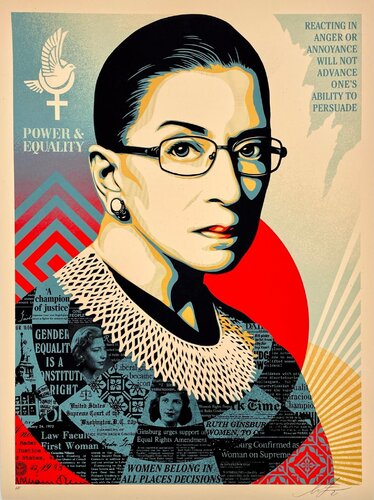 A Champion of Justice (RBG) (AP) par Shepard Fairey, Édition en vente sur Singulart
