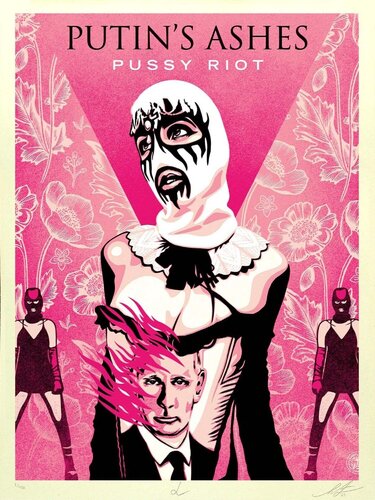 Putin's Ashes (Pussy Riot) par Shepard Fairey, Édition en vente sur Singulart