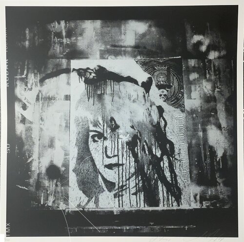 Joan Jett "I Love Rock Collage" Silkscreen Print by Shepard Fairey & Ernesto Yerena par Shepard Fairey, Édition en vente sur Singulart